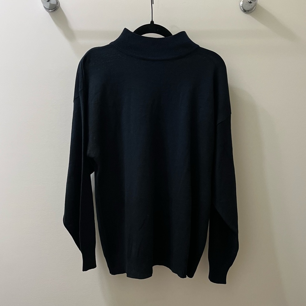 VTG Gitano Mock Turtleneck Sweater in Dark Navy